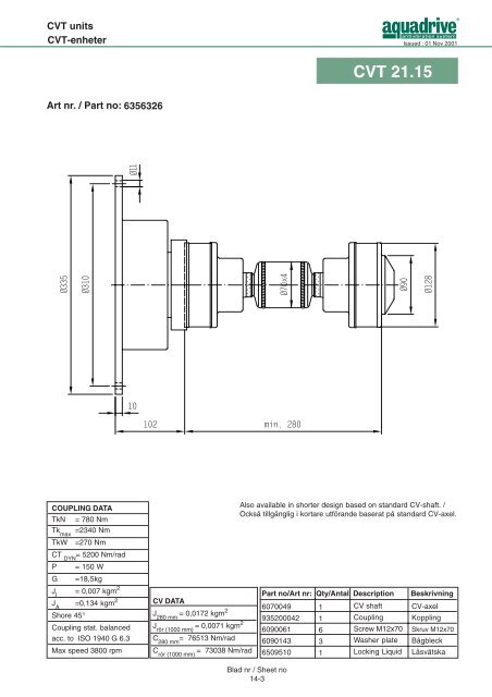 CV-axel / CV shaft