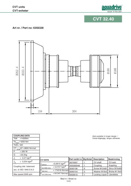 CV-axel / CV shaft