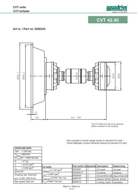 CV-axel / CV shaft