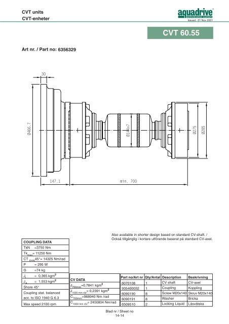 CV-axel / CV shaft