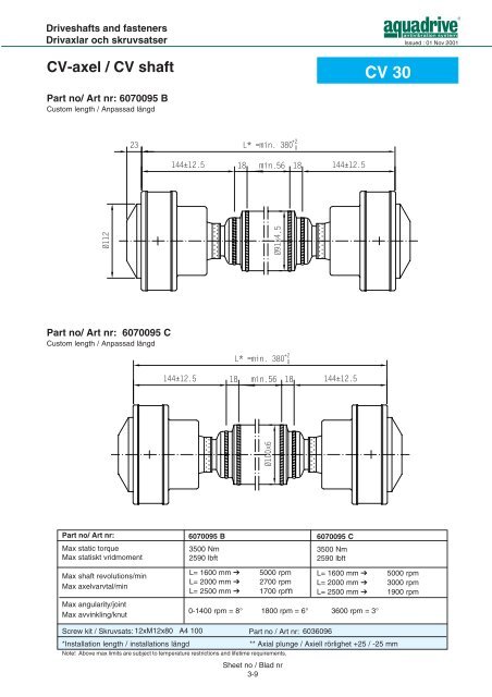 CV-axel / CV shaft