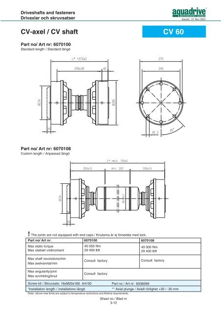 CV-axel / CV shaft