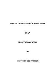 MANUAL DE ORGANIZACIN Y FUNCIONES - Ministerio del Interior