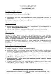 Angus Educational Trust Student Application Form - Angus Council