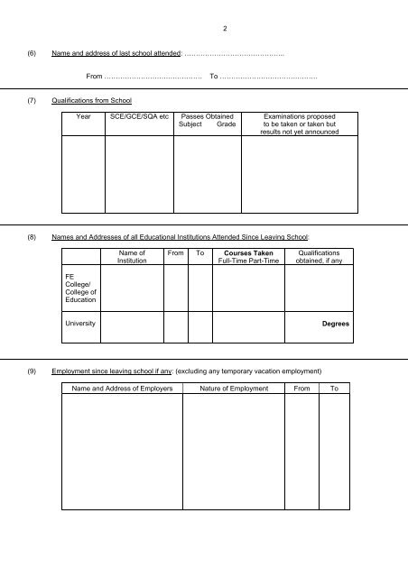 Angus Educational Trust Student Application Form - Angus Council