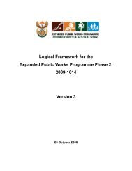 Logical Framework for the Expanded Public Works ... - Business Trust
