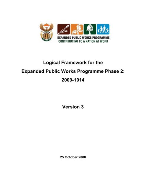 Logical Framework for the Expanded Public Works ... - Business Trust
