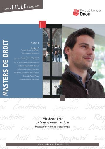 Plaquette Masters - FacultÃƒÂ© Libre de Droit