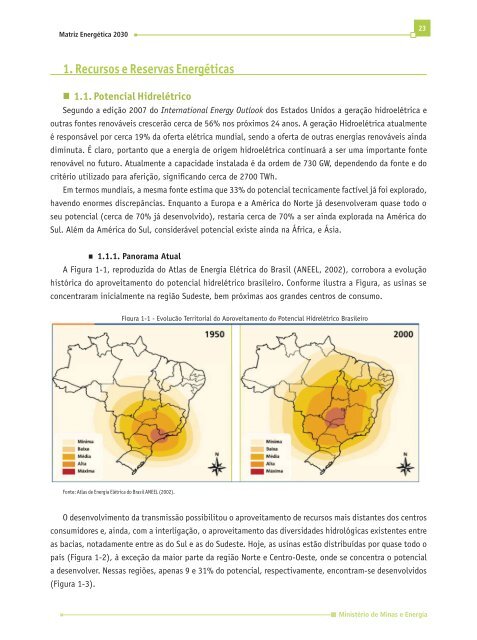 1. Recursos e Reservas EnergÃƒÂ©ticas - MinistÃƒÂ©rio de Minas