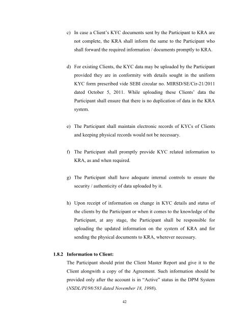 Master Circular on 'Account Opening' - Version 1 - NSDL