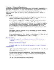 Chapter 11 Chemical Calculations