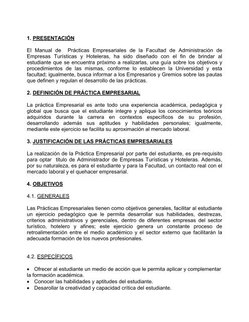 MANUAL DE PRACTICAS EMPRESARIALES - Universidad ...