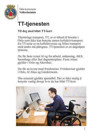 Til deg med blÃ¥tt TT-kort - Velferdsetaten