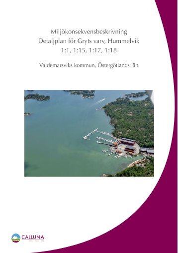 MiljÃ¶konsekvensbeskrivning Detaljplan fÃ¶r Gryts varv, Hummelvik 1 ...