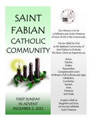 weekly guide for daily prayer - Saint Fabian Catholic Church