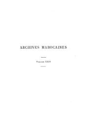 ARCHIVES MAROCAINES - BibliothÃ¨que NumÃ©rique Marocaine