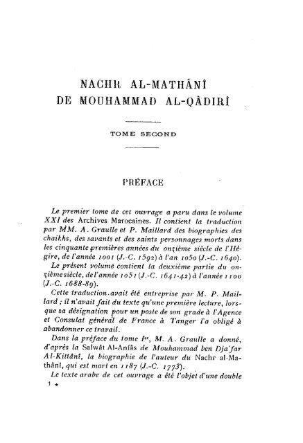 ARCHIVES MAROCAINES - BibliothÃ¨que NumÃ©rique Marocaine