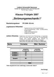 Klausur FrÃ¼hjahr 2007 - TFD - Leibniz UniversitÃ¤t Hannover