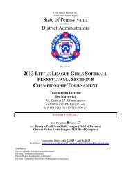 Little League Baseball, Inc - PA District 27