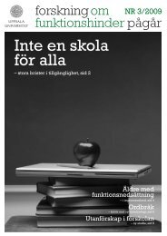 Forskning om funktionshinder pÃ¥gÃ¥r - Nummer 3 2009 - Centrum fÃ¶r ...