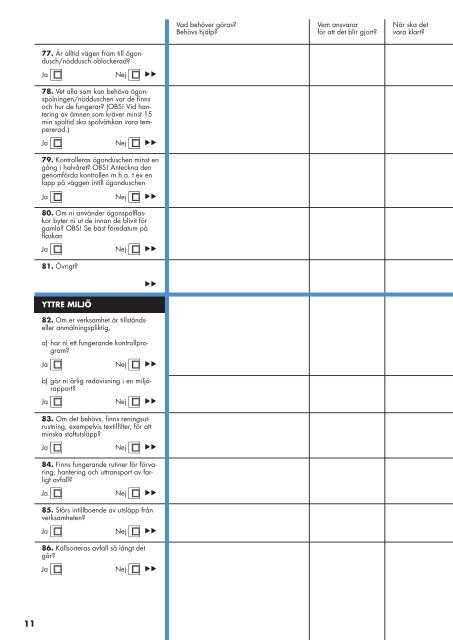 Checklista fÃ¶r kemisk-teknisk industri - Prevent