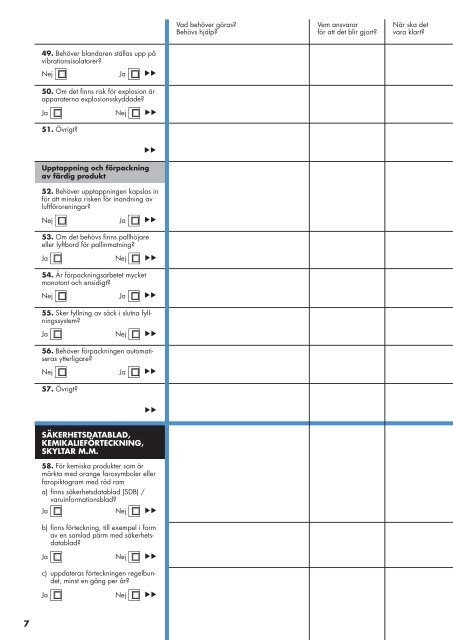 Checklista fÃ¶r kemisk-teknisk industri - Prevent