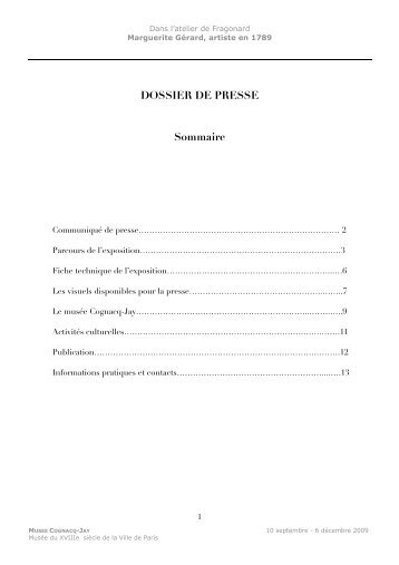 DOSSIER DE PRESSE Sommaire - Radio France