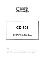 CD-301 - Cary Audio Design