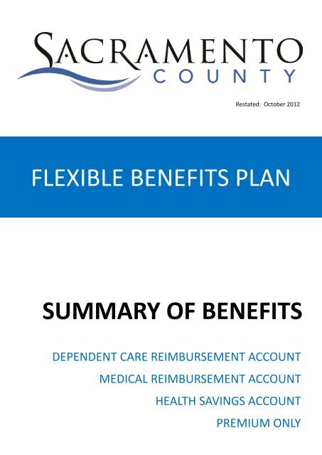 Flex Plan Summary - Personnel - Sacramento County