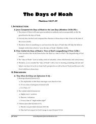 The Days of Noah - Free Sermon Outlines