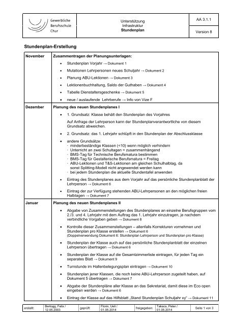 Stundenplan-Erstellung