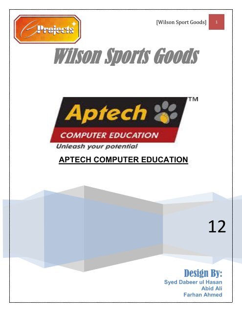 Wilson Sports Goods - Aptech Computer Education