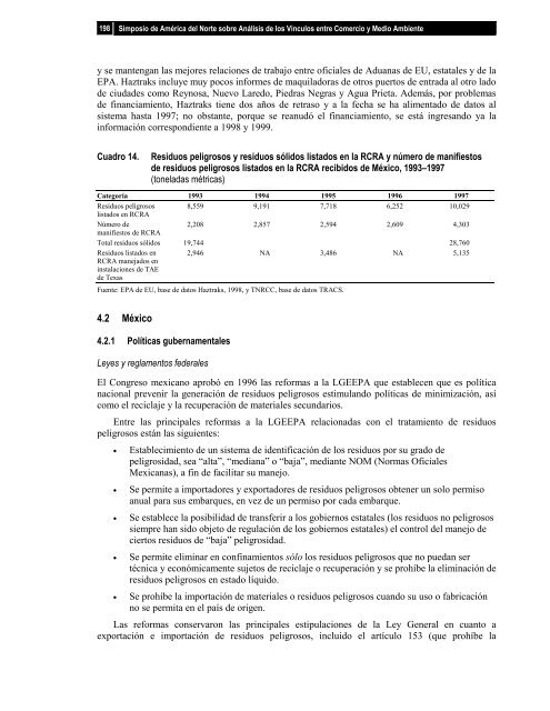 Efectos ambientales del libre comercio - PAOT