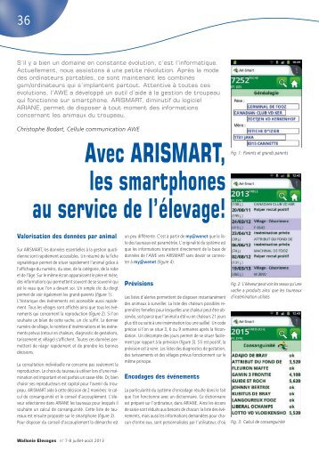 Avec ARISMART, les smartphones au service de l'Ã©levage! - AWE