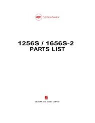 1256S / 1656S-2 PARTS LIST