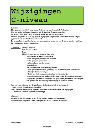 Aangepast programma AGD - GymFed
