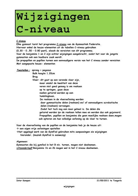 Aangepast programma AGD - GymFed