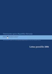 Letno poročilo 2006 - Veterinarska uprava Republike Slovenije