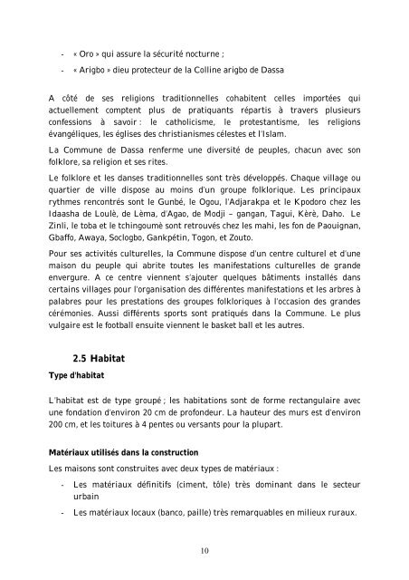 Monographie de la commune de Dassa-Zoumè - Association ...