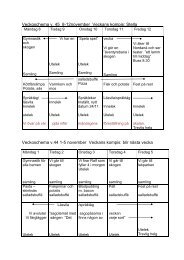 Veckoschema v. 45 8-12november Veckans kompis: Stella ...