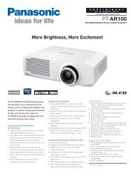 PT-AR100 Full High-Definition Home Cinema ... - Projector Central