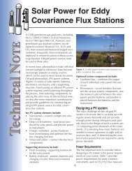 Solar Power for Eddy Covariance Stations
