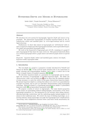 Hypertree-Depth and Minors in Hypergraphs