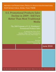 U.S. Promotional Products Sales Decline in 2009 â Still Fare ... - PPAI