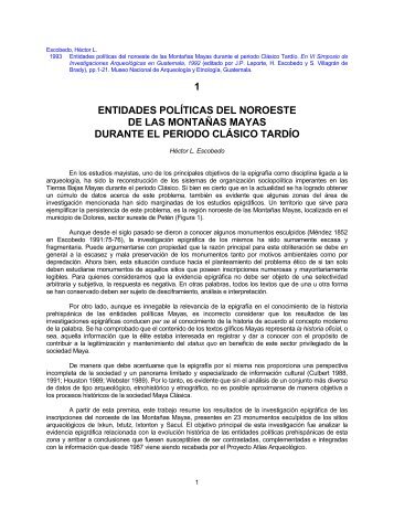 1993 Entidades polÃ­ticas del noroeste de las ... - Asociacion Tikal