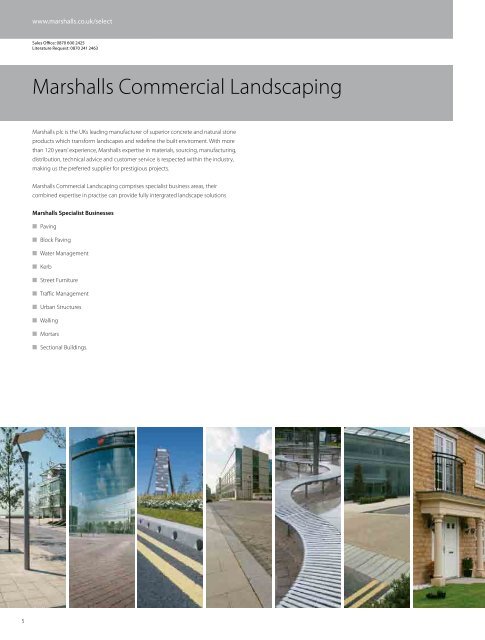 Street Furniture Product Selector - Marshalls