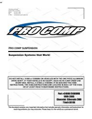 PRO COMP SUSPENSION - Pro Comp Tires