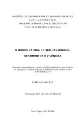 o mundo da vida do ser hanseniano - Instituto Lauro de Souza Lima