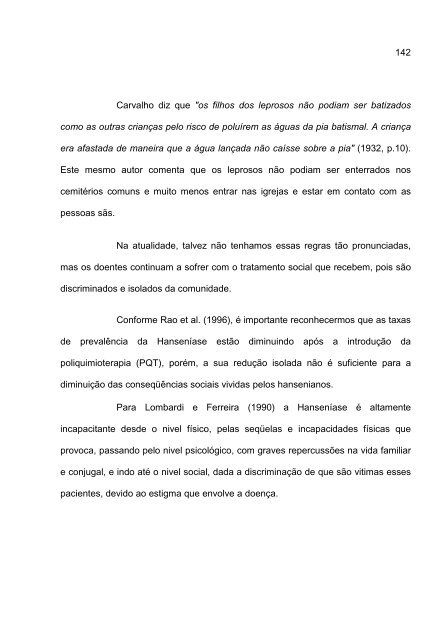 o mundo da vida do ser hanseniano - Instituto Lauro de Souza Lima