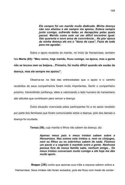 o mundo da vida do ser hanseniano - Instituto Lauro de Souza Lima